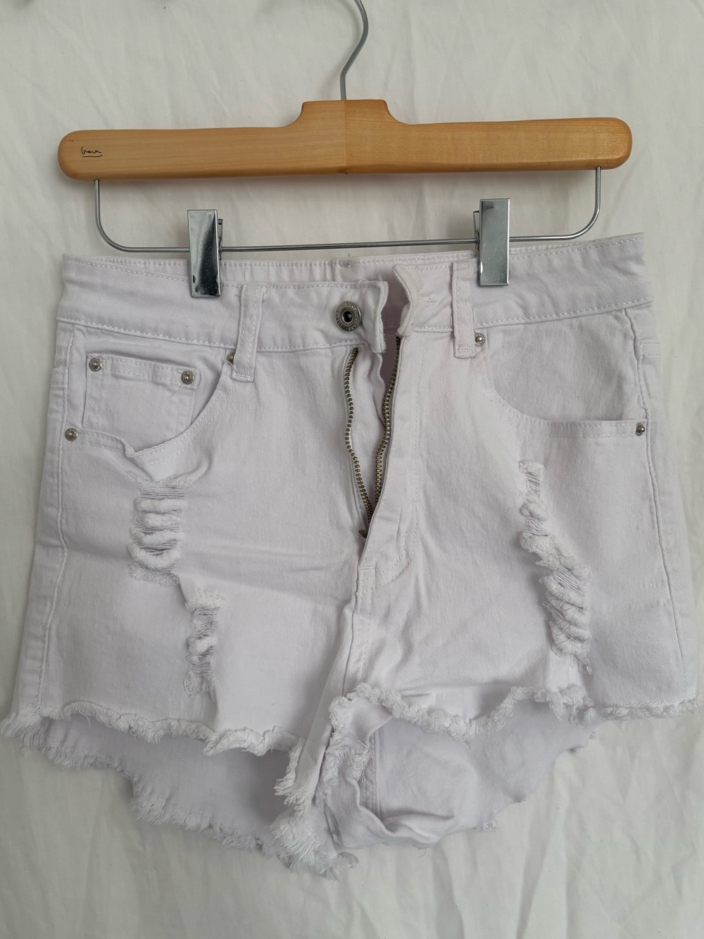 White High-Waist Women’s Jean Shorts